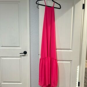 Hot Pink Vici high neck dress